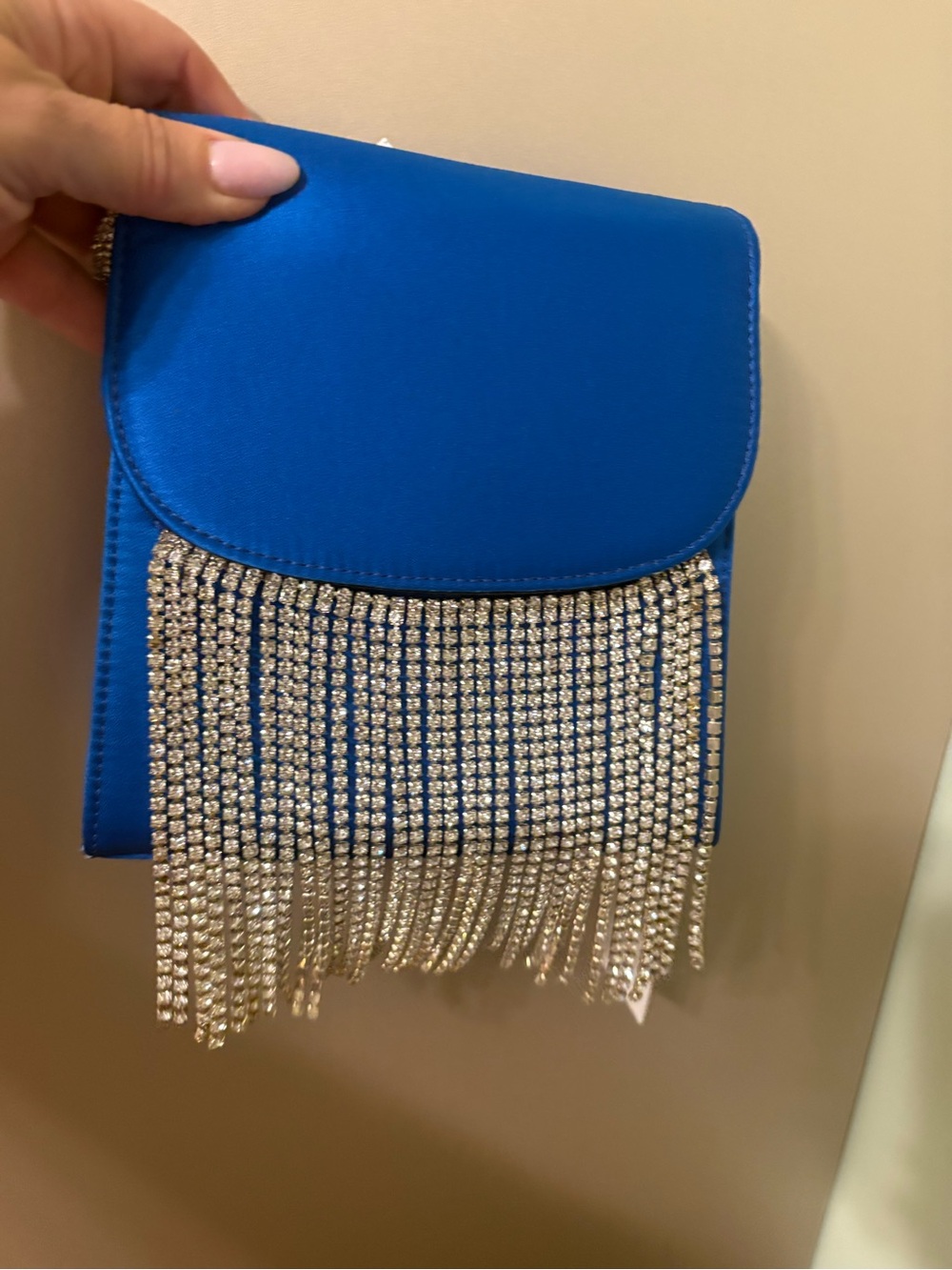 VERONICA BEARD Folklore Fringe Loop Bag blue Clutch Shoulder Bag $570 BLUE